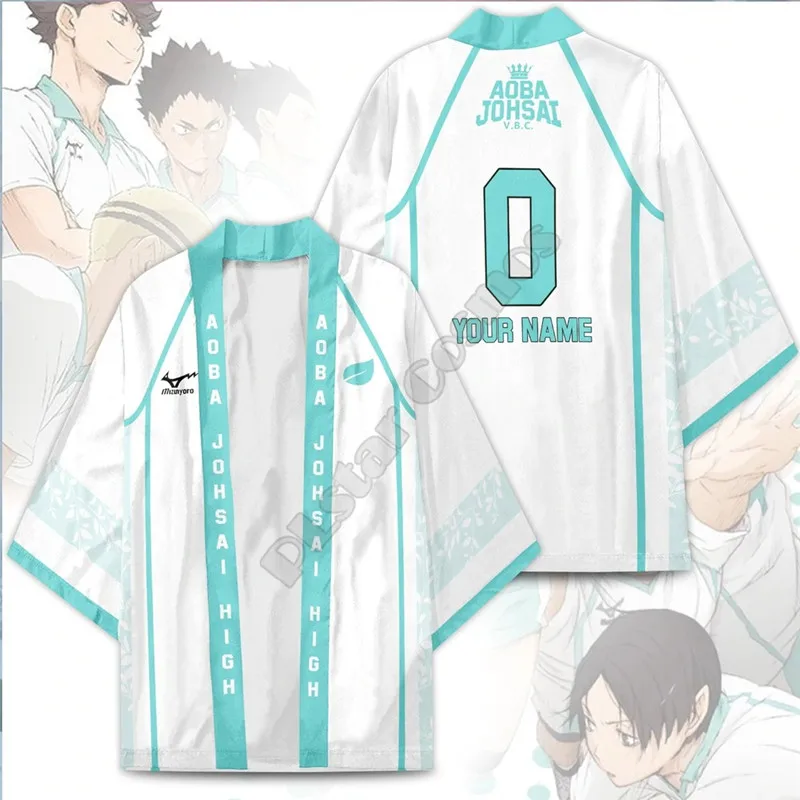 Custom Name Fukurodani High Kimono Women For Men Kimono Cardigan Cosplay Kawaii Soft Japan Clothes Summer Unisex Kimono Shirt