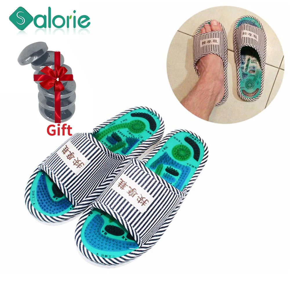 

Foot Massage Slippers Shiatsu Sandals Magnetic Acupuncture Massager Shoes for Men Blood Activating Magnet Therapy Health Care