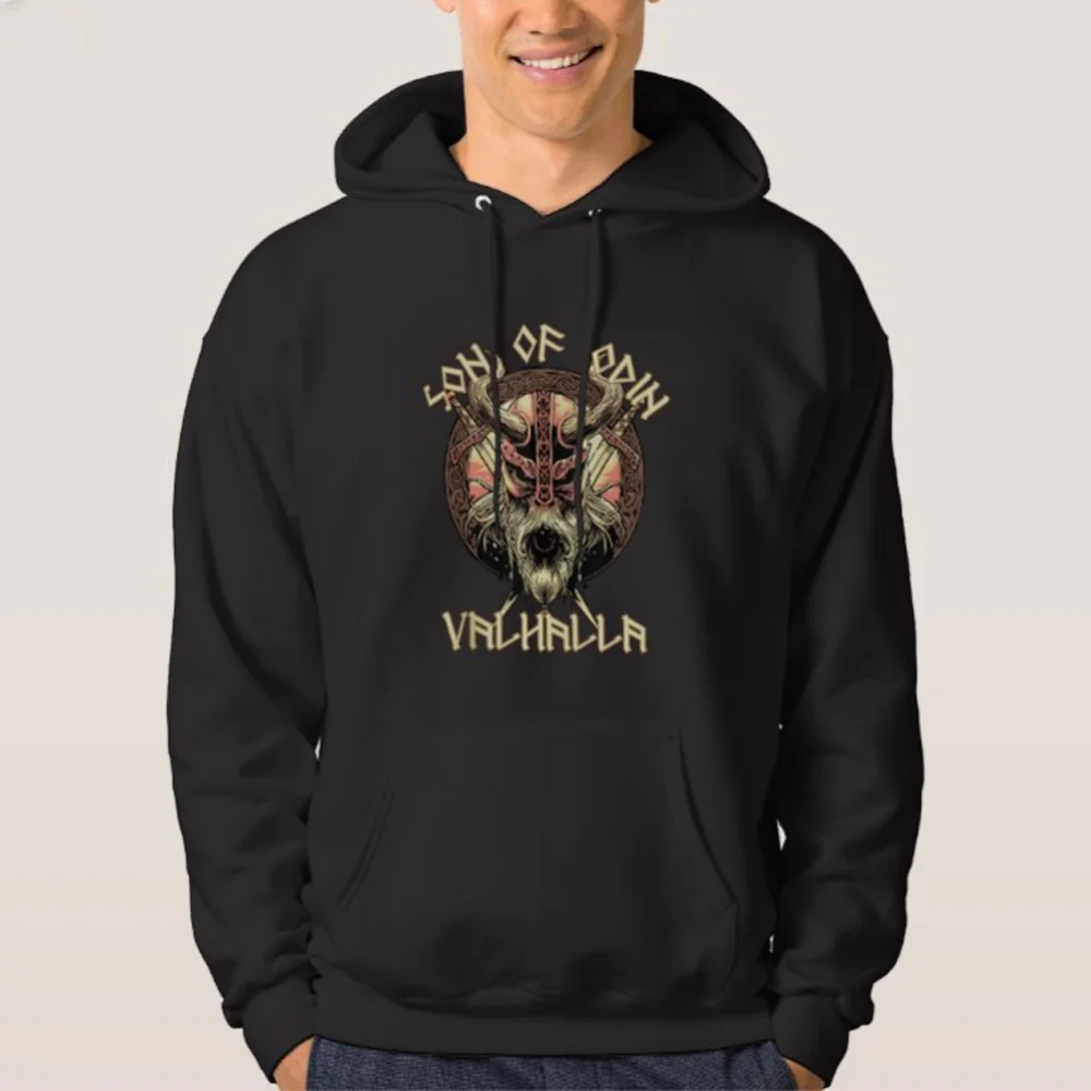 

Son of Odin Valhalla Viking Warrior with Swords Hoodie Spring and Autumn Comfortable High Quality Cotton Casual Hoodies