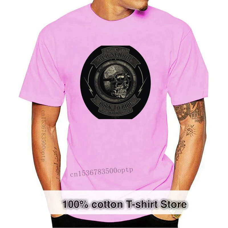 

Мужские футболки с круглым вырезом, новые байкерские футболки с принтом в стиле старой школы и катания, байкерские мужские футболки с гоноч...