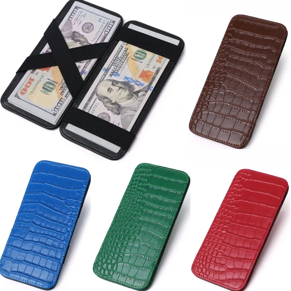 

Wallets Cover Bank Long Case Business Organiser Men's Leather Credit Card Pattern Crocodile Holder Card Protector Banknote