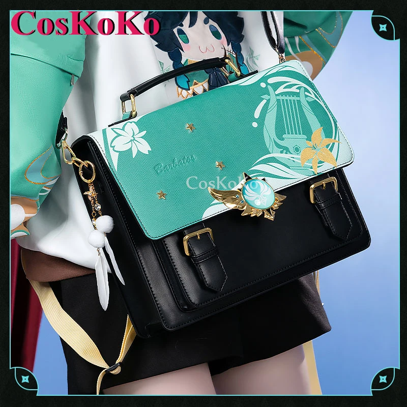 CosKoKo Venti косплей-игра Genshin тематическая сумка для косплея повседневный рюкзак в