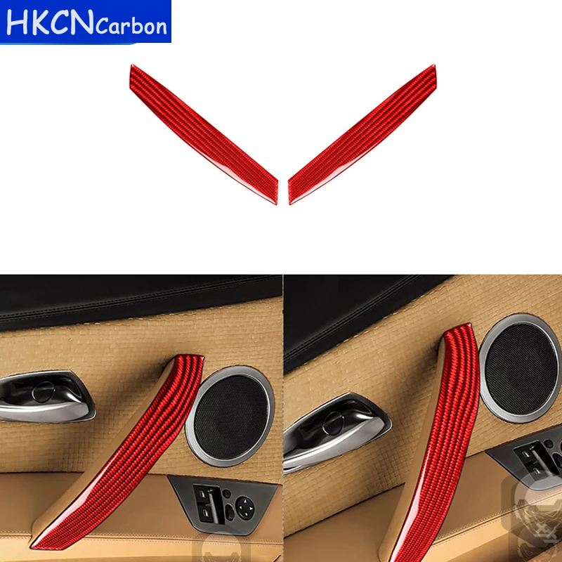 Для BMW Z4 E85 2003-2008 крышки панели дверных ручек автомобиля отделка красная