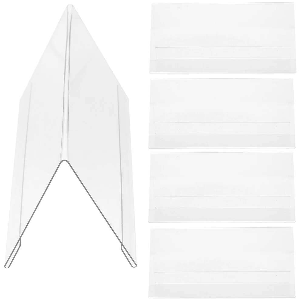 

5 Pcs Blank The Office Sign Acrylic Wedding Signs Conference Board Clear Name Cards Holder Blanks