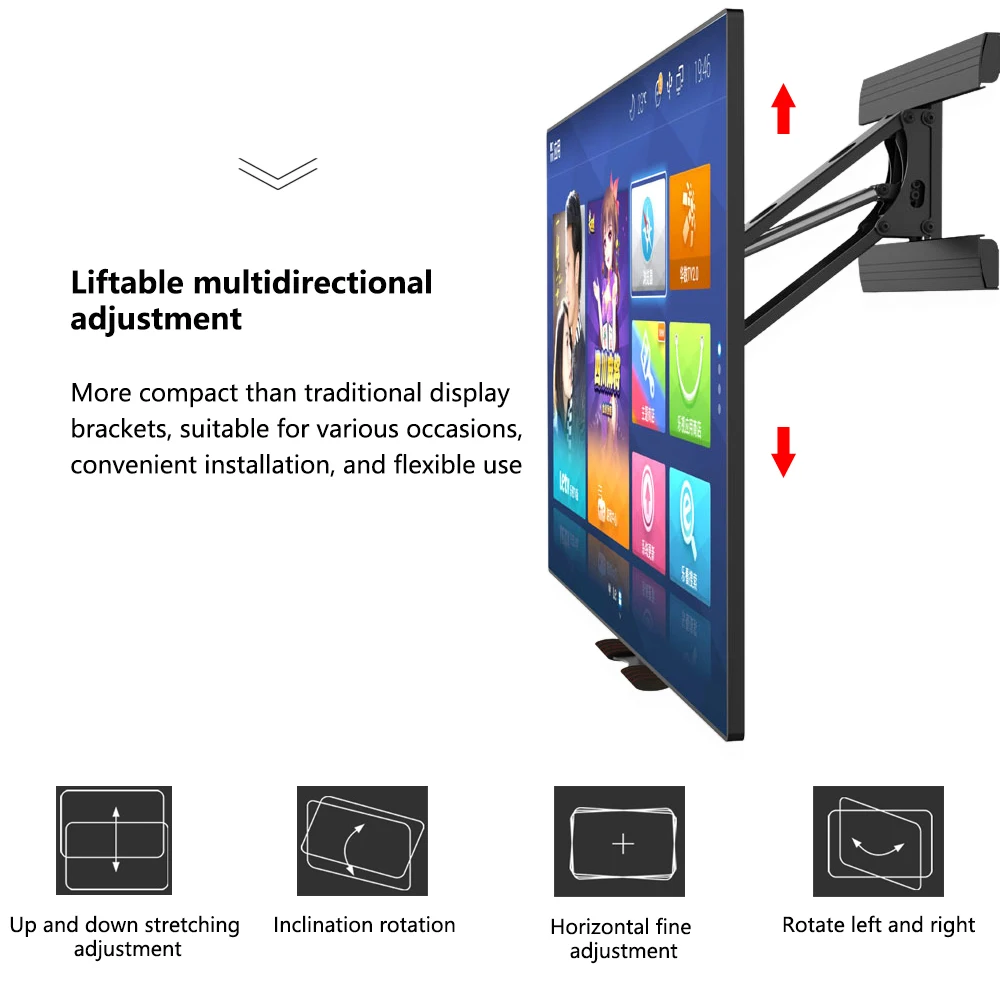 Кронштейн для телевизора 32-50 дюймов подъемный газовый пружинный гидравлический
