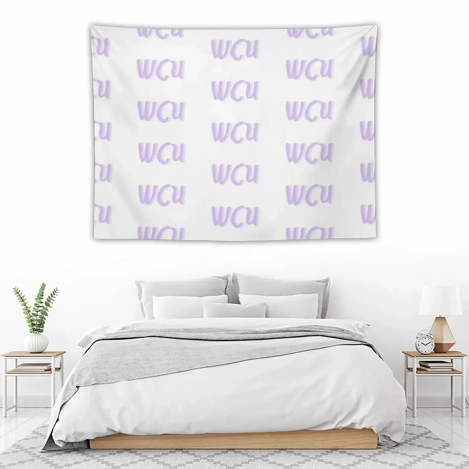 Фиолетовый гобелен с логотипом WCU настенный декор подвесной украшение