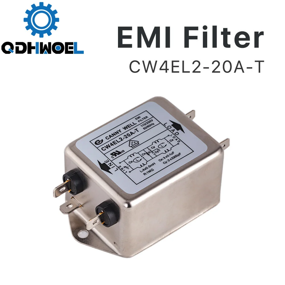 

Монофазный фильтр Power EMI, 115 В переменного тока, 250 В, 20 А, Гц