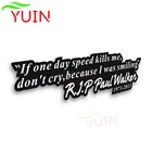 Наклейка на автомобиль скорость и страсть 7, Пол Уокер