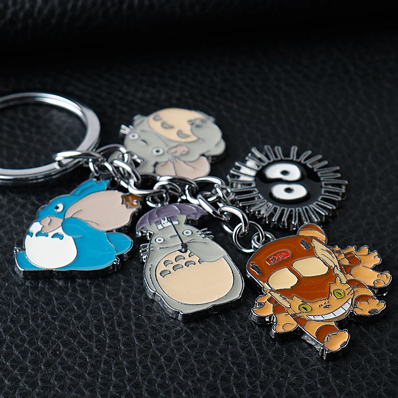 

My Neighbor Totoro Keychain Cartoon Figures Toy Dog Cat Pendants Key Chain Women Men Kids Christmas Gifts Jewelry