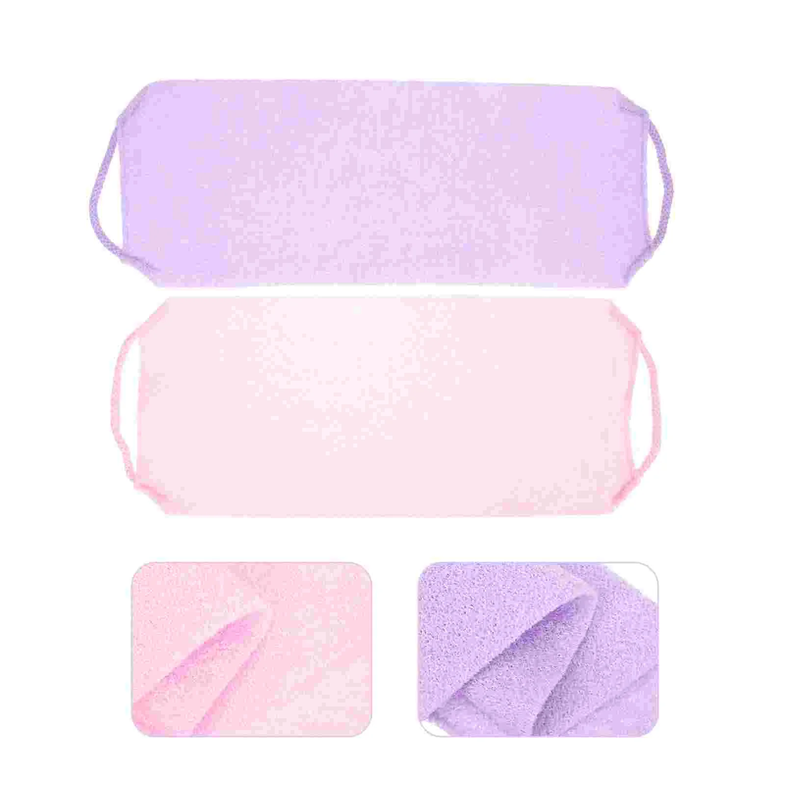 

Exfoliating Bath Towel Shower Scrubber Body Washcloth Washer Towels Exfoliator Scrubbers Double Brush Cloth Foaming Strip Loofah
