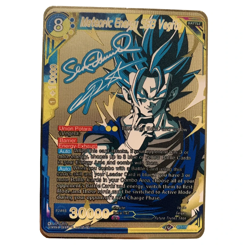 

Dragon Ball Gold Card Anime Super Saiyan Son Goku Series Signature Metal Card Classic Collection Toys Game Collection Cards