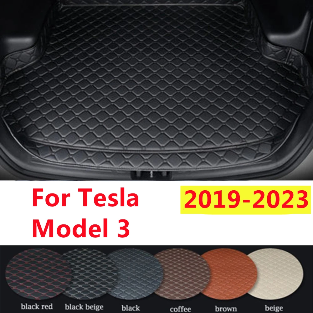 

SJ Высокая сторона все погодные пользовательские подходят для Tesla модель 3 2019-20-2023 автомобильный коврик для багажника автомобильные аксессуары задний грузовой лайнер крышка ковра