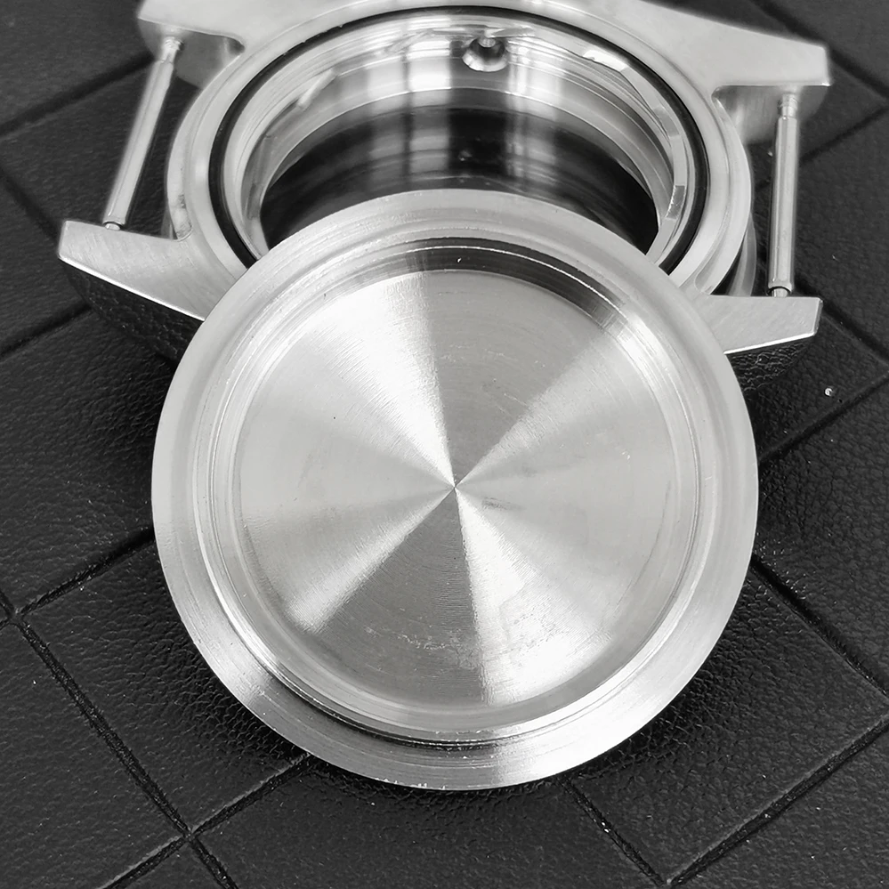 Modified 40mm Watch Case Stainless Steel Tight Bottom Case Bezel with A Sapphire Glass Magnifying Glass Fit NH34GMT Movement