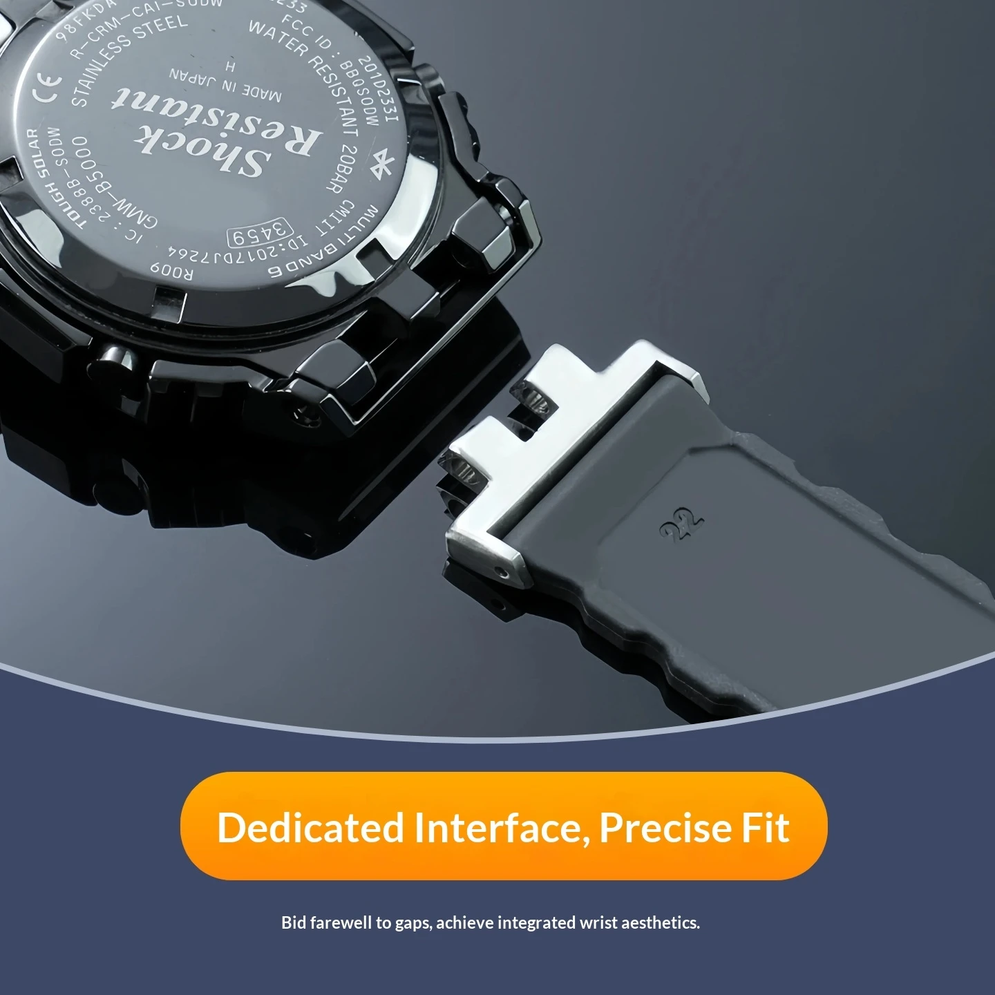 Ремешок для часов из резины FKM для Casio G-shock GMW-B5000 MRG-B5000, модифицированный ремешок для спортивных часов GM-B2100, мягкий ремешок для активного отдыха (art.: 3920d9b156125) - 3920d9b156125