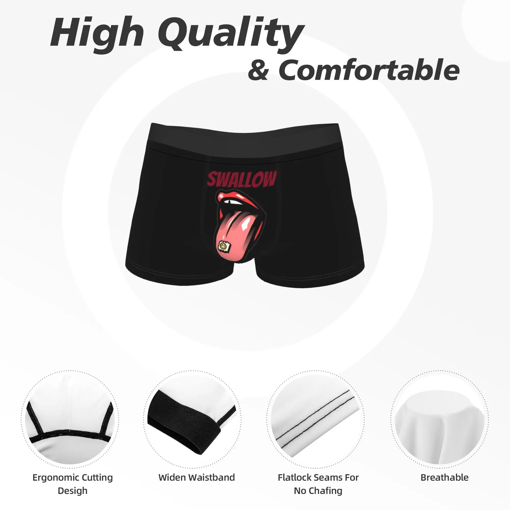 Фото Юмор-боксеры, трусы, мужское нижнее белье Always Swallow, мягкие трусы для Homme M-XXL №5