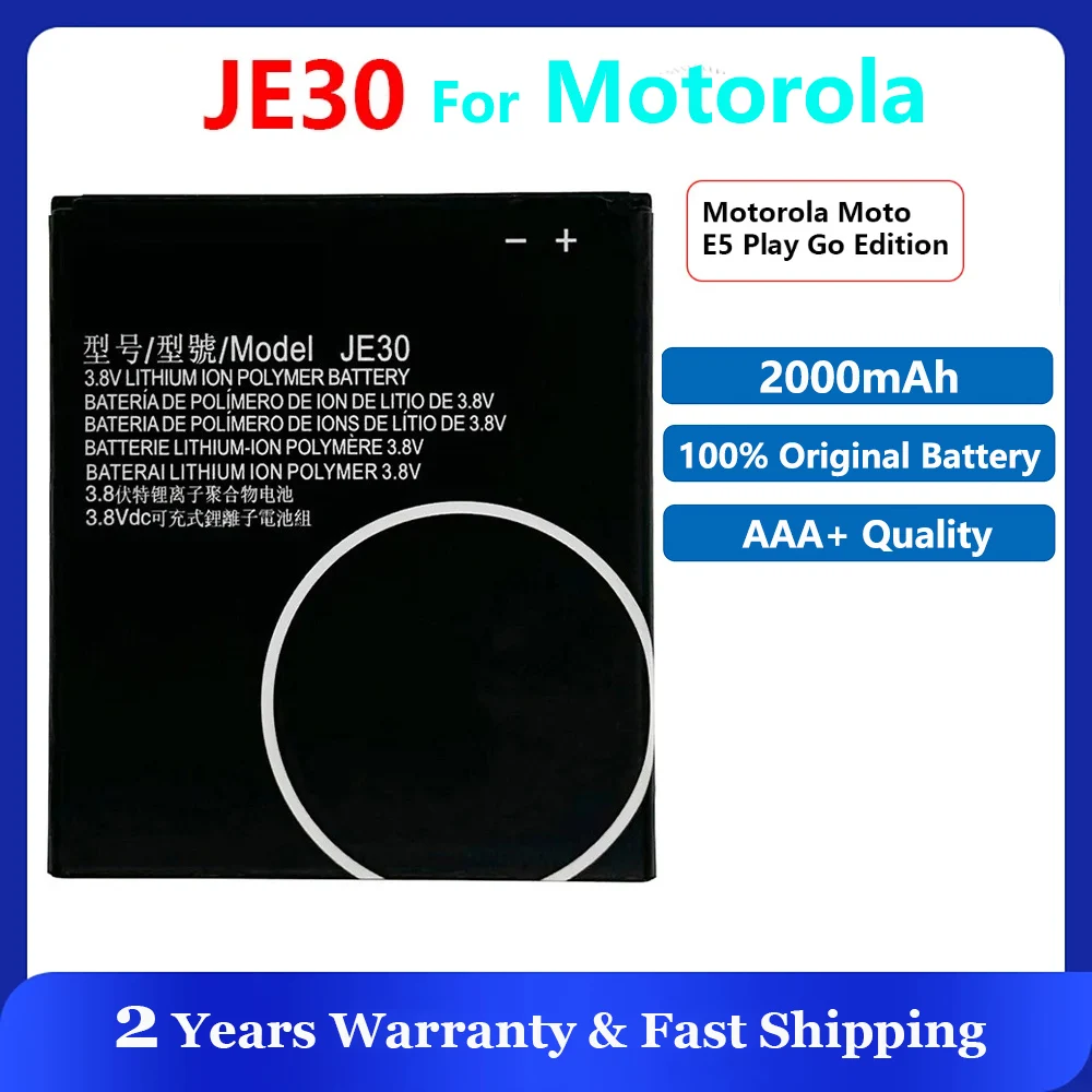 Новый оригинальный аккумулятор JE30 для Moto Motorola E5 Play Go Edition мобильный телефон Batteria