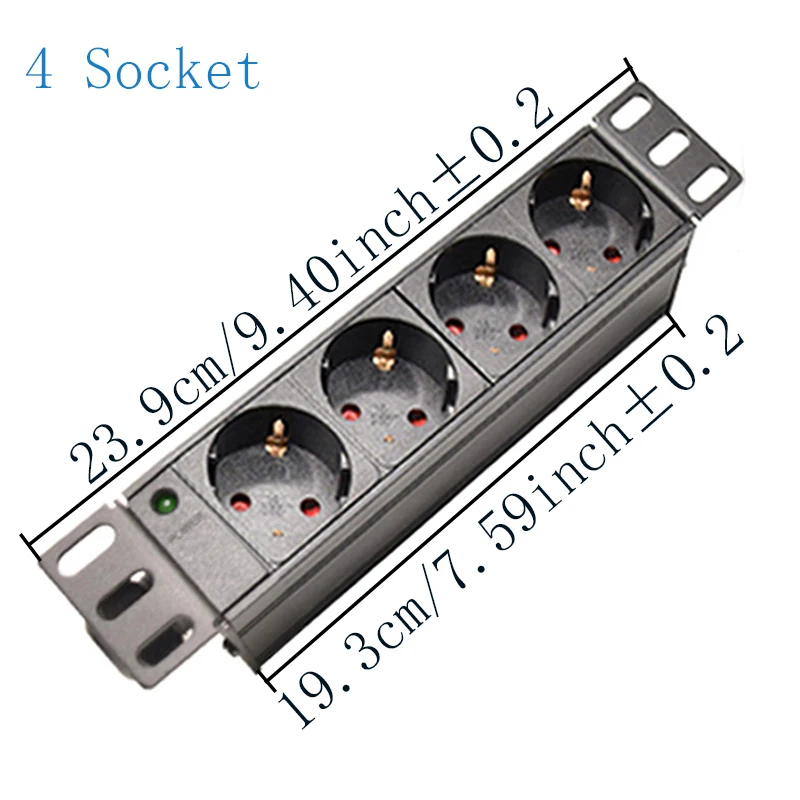 

Металлический удлинитель Snowman Moon 2/4/6/8 розеток 250В