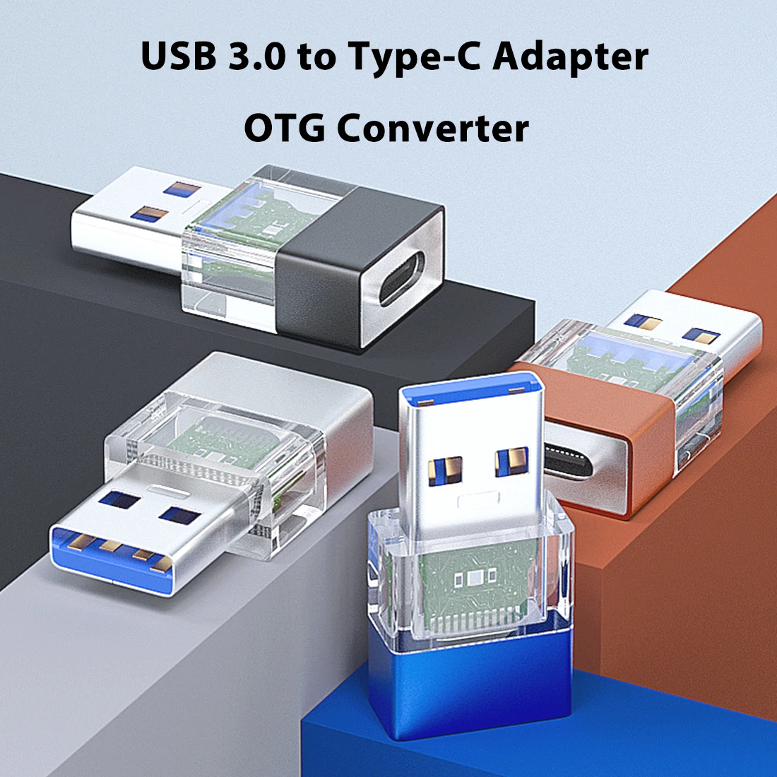 Фото Адаптер USB 3.0 на Type-C OTG, 2-в-1: передача данных и зарядка, совместим с iPhone серий 15/16/17 и устройствами USB-C №2