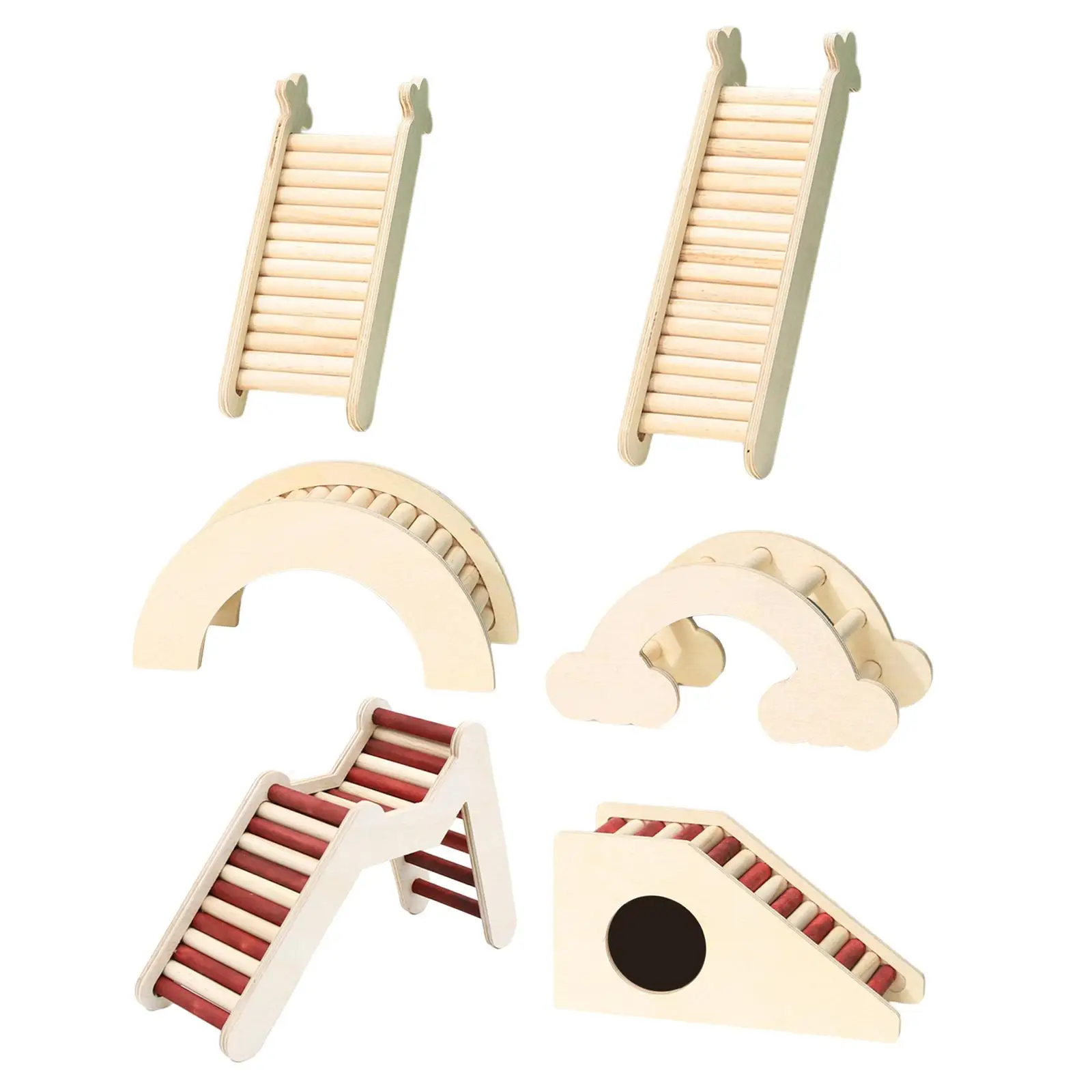 

Hamster Climbing Toy Wooden Bridge Ladder for Chinchilla Guinea Pigs Rats