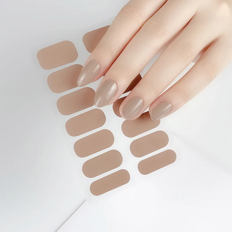 14Pcs/Sheet Korea Style Nail Stickers Full Cover Sticker Wraps Decora DIY Manicure Slider Vinyls Nails Decals Art - купить по