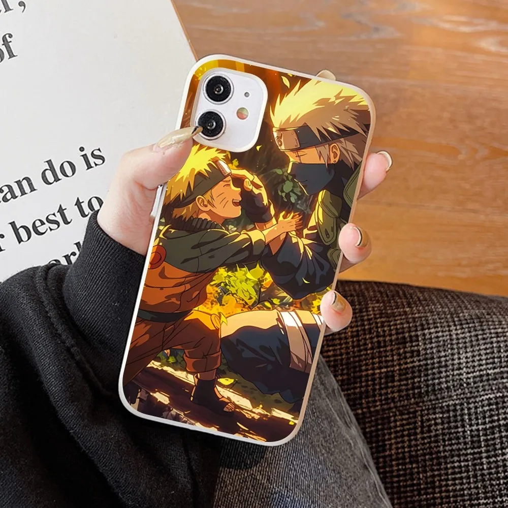 Anime Cool-N-Narutos Phone Case Soft Solid Color For Iphone 14 11 12 13 Mini Pro Max 7 8 Plus 6 6s X Xs Xr