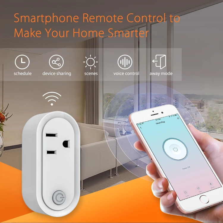 Tuya Smart HomeKit и ZigBee US Socket 15A с функцией измерения энергии Vocie управление через Alexa Siri