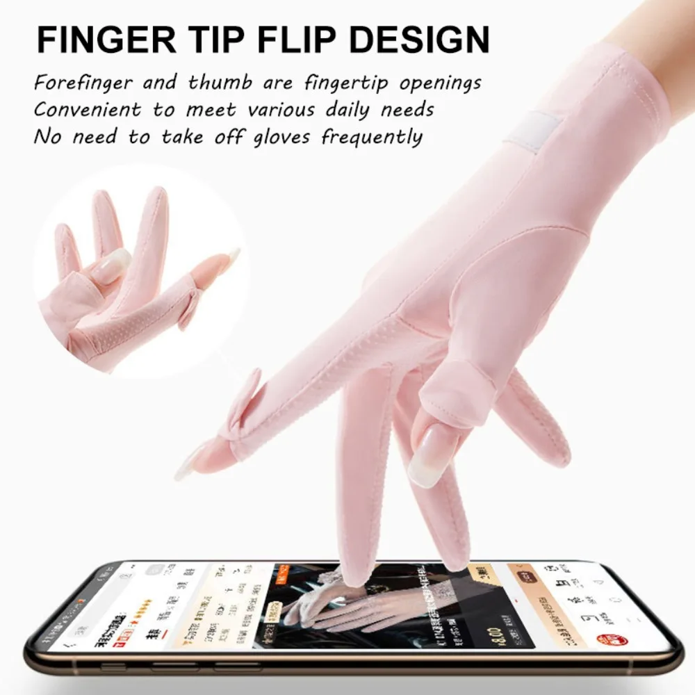 

Driving Outdoor Ice Cool Breathable Riding Gloves Anti Ultraviolet Touch Screen Gloves Anti Slip