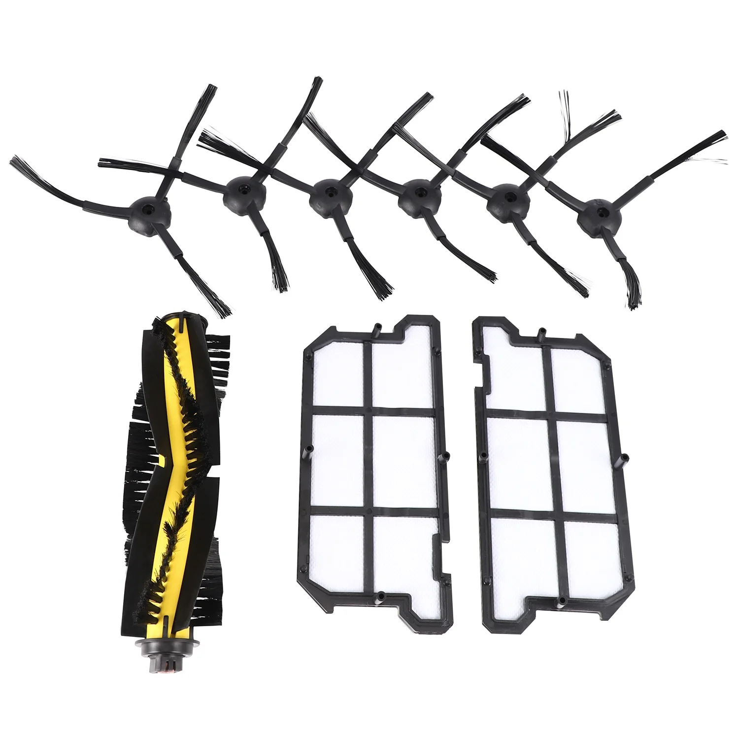 

1 x основная щетка + 6 x боковая щетка + 2 x Пылезащитный фильтр Hepa для Ilife V7 V7S V7S Pro