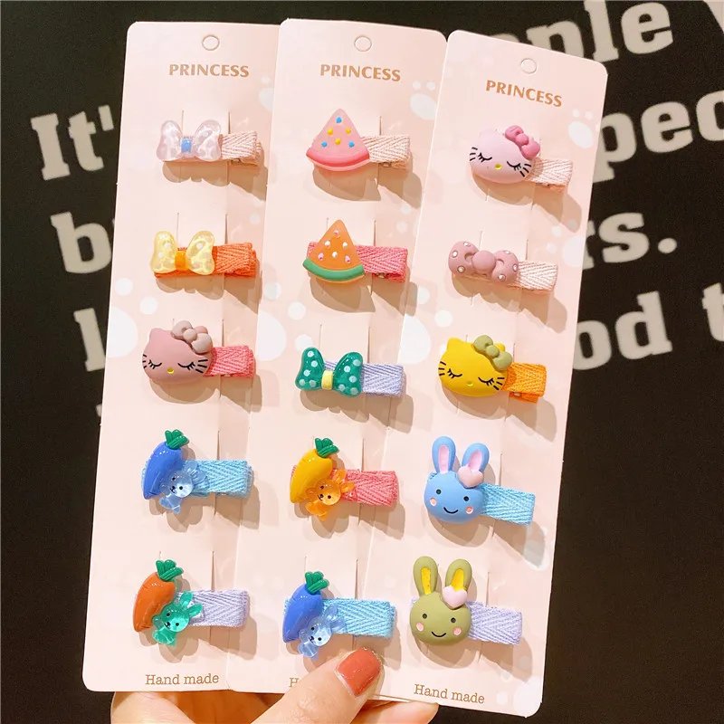 

Новинка, набор боковых зажимов, милая мультяшная челка, зажим для волос, Шпилька для волос