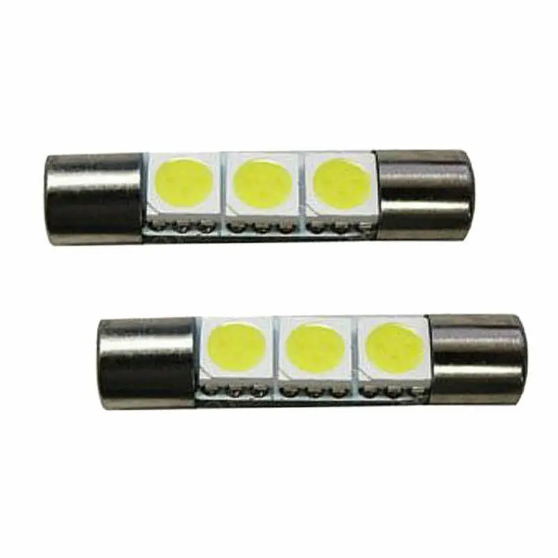 Сверхъяркая ксеноновая Белая светодиодная лампа 5050 3-SMD 6641 6614F 6 шт. солнцезащитный