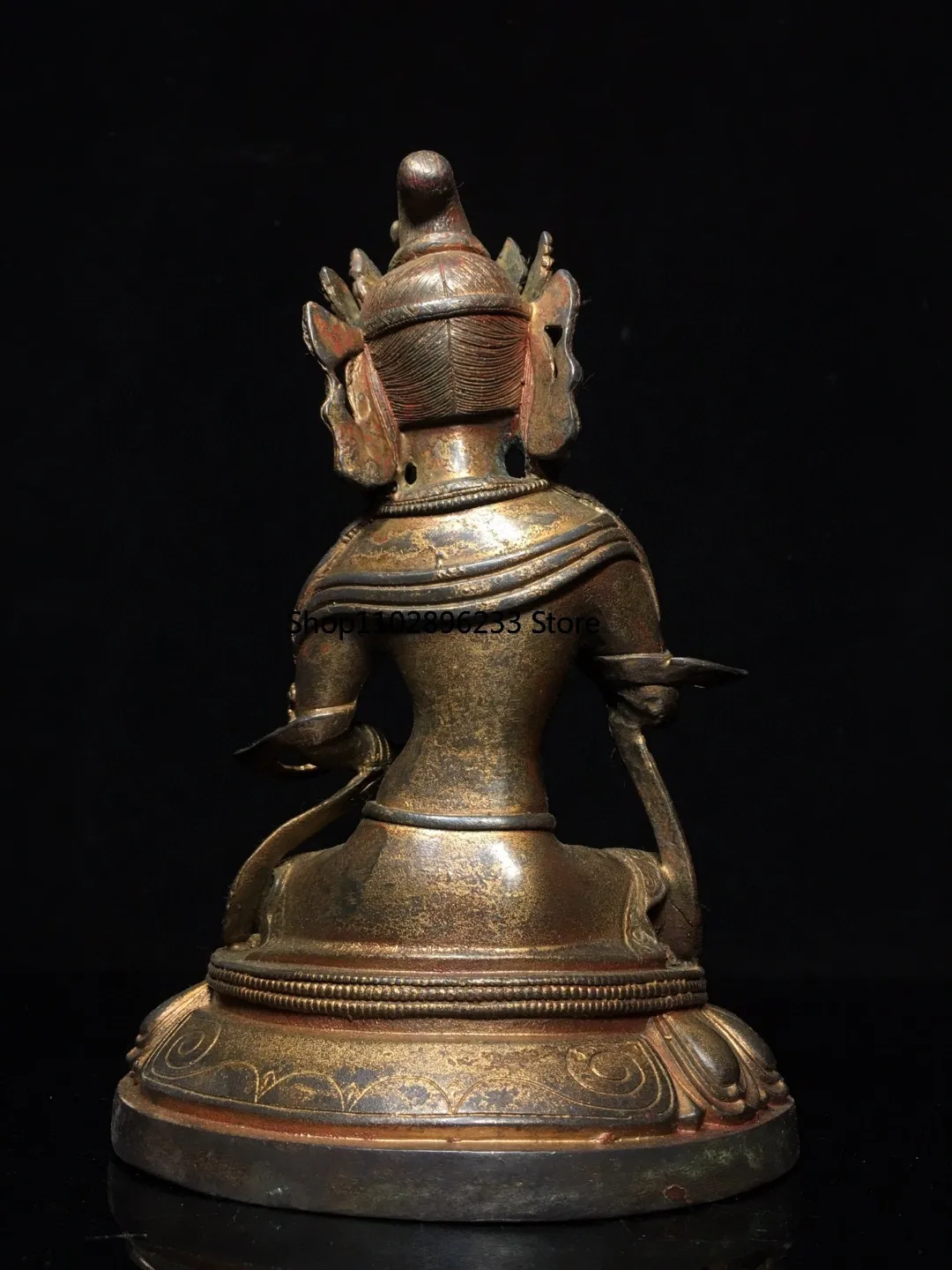 Тибетская латунь киноварь окрашенная грязью золото Будда Майтрейи Тара Гуаньинь