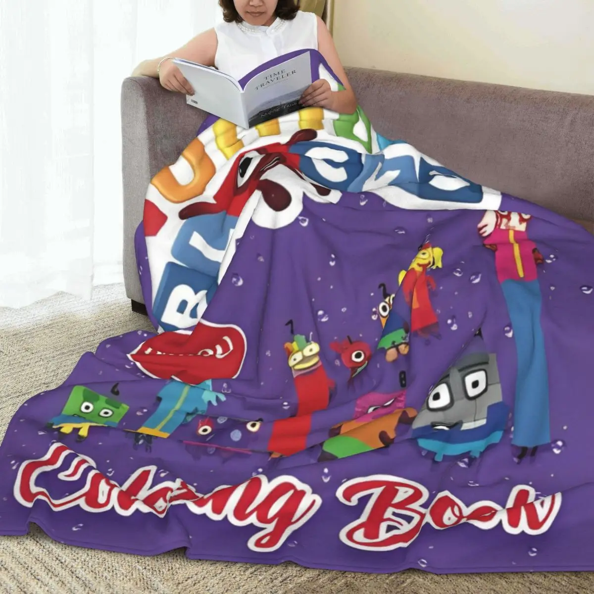 Теплые мягкие одеяла для кемпинга N-Numberblocks-s мультяшное одеяло фланелевое