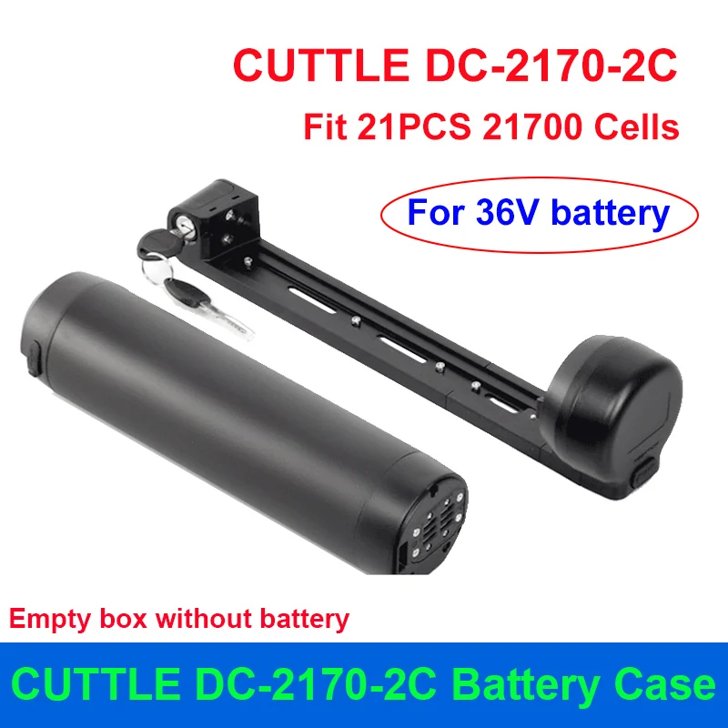 CUTTLE DC-2C EBike Battery Case DC-2170-2C Empty Box 10S 15A 36V BMS Fit 21PCS 18650 21700 Cells Haitu Little Water Kettle Shell