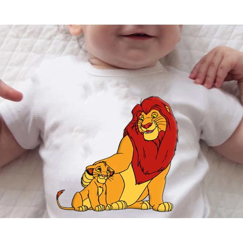 

Harajuku Baby Lion King Print Infant Bodysuits Short Sleeve O Neck Toddler Clothes Summer Fashion Girl Boy Newborn Infant Romper