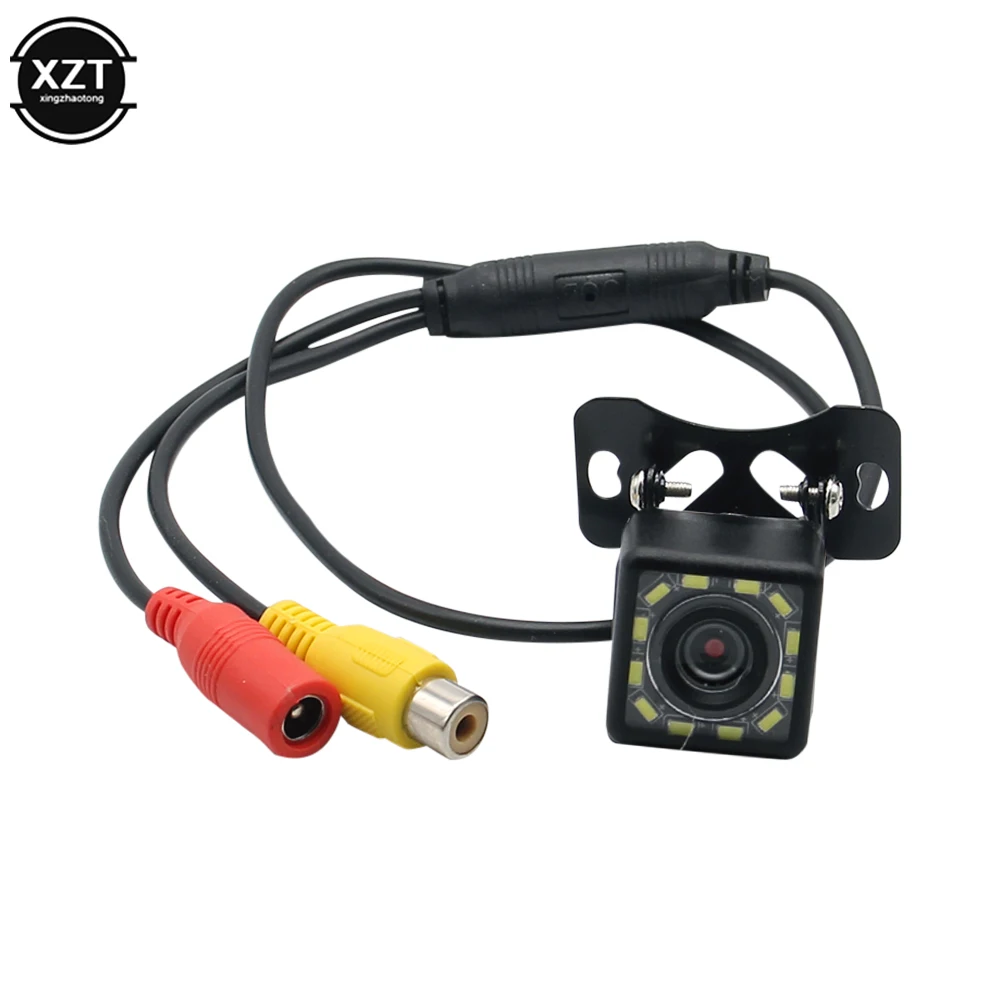Широкоугольная HD Автомобильная камера заднего вида, видеокамера заднего вида, Автомобильная камера заднего вида, камера заднего вида 12 светодиодный, камера ночного видения для парковки