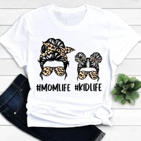 leopard sweet mama mom mother cute women clothing short sleeve graphic tee t shirts female fashion casual summer tshirt clothes