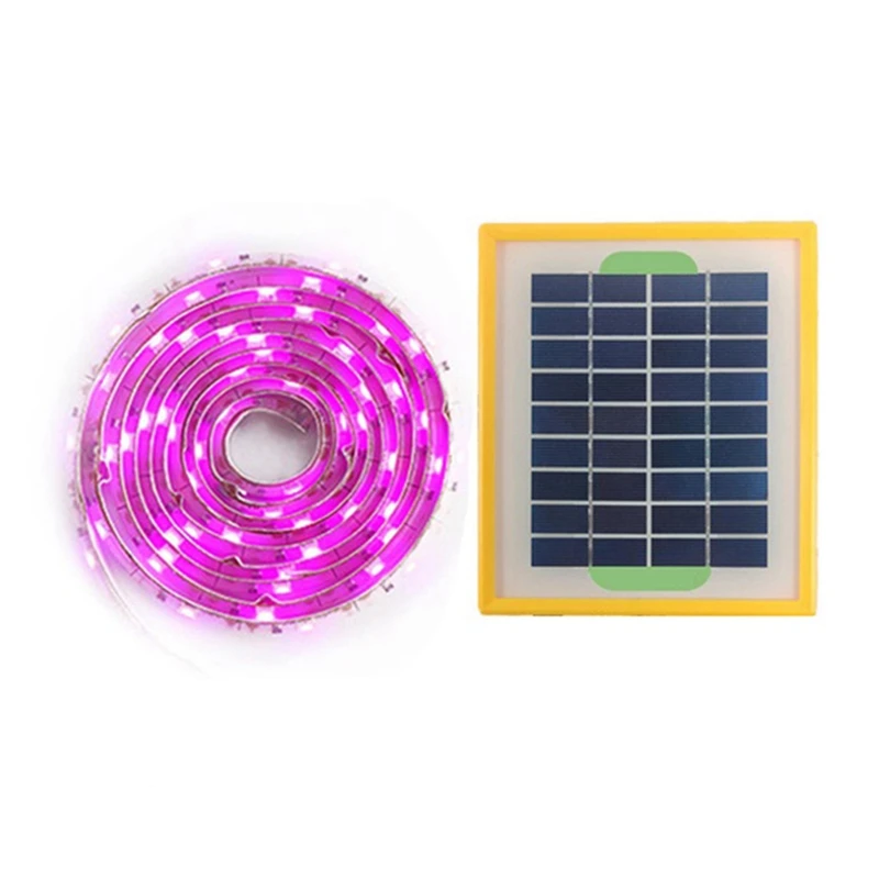 5W 5V Solar LED Plant Growth Light Strip Full Spectrum LED Solar Panel Fill Light Strip Indoor Lighting