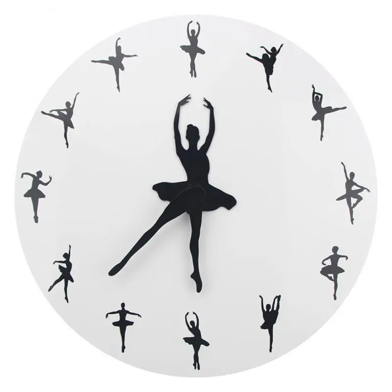 

Ballet Wall Clock High-quality Creative Acrylic Silent Scanning Movement Living Room Bedroom Study Office Quartz Clock