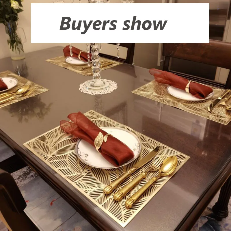 38CM PVC Placemat Dinner Table Mat Anti-scalding Insulation Hotel Restaurant Christmas Decoration |