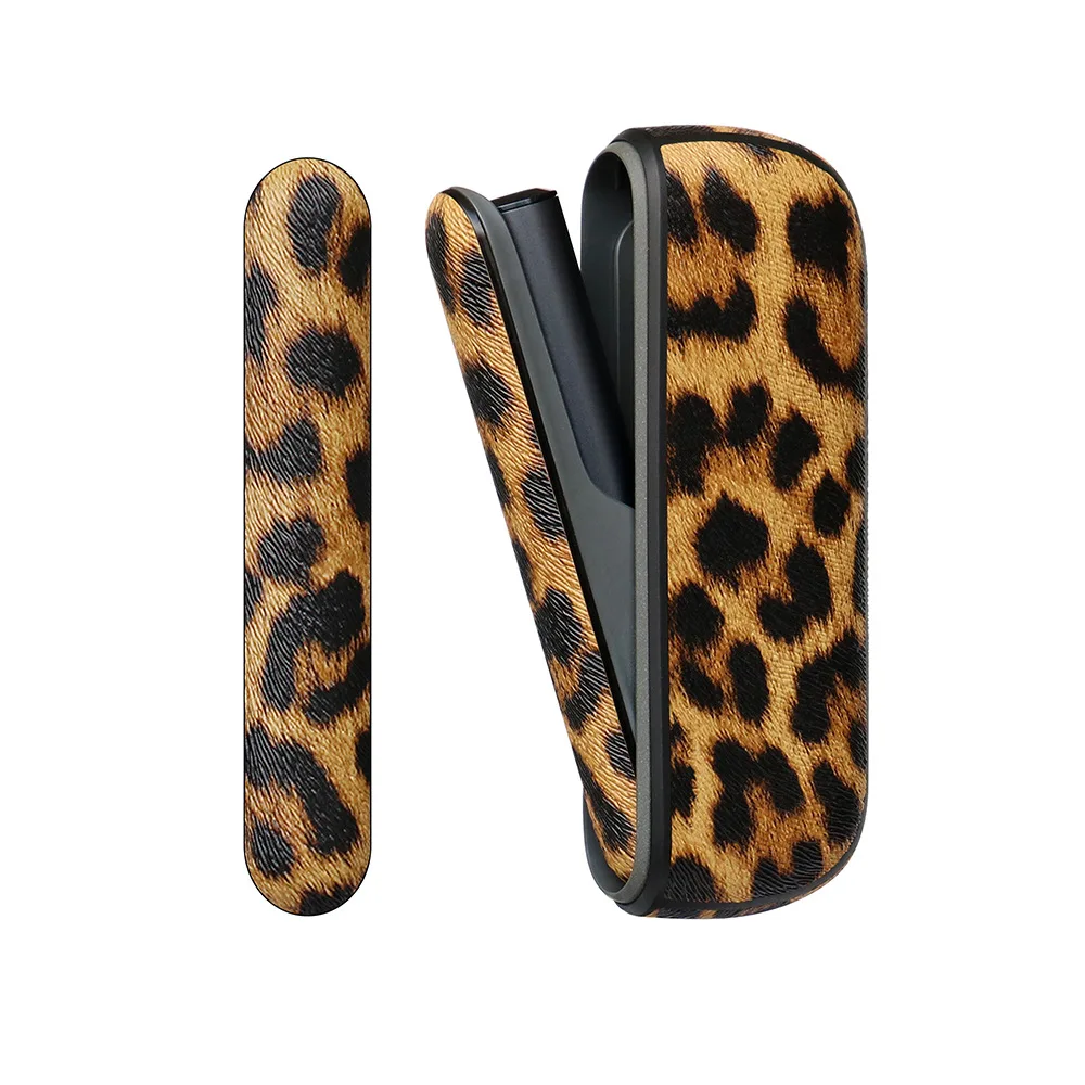 

Leopard Grain PU Leather Case Cover For IQOS ILUMA Storage Bag Pouch Side Cover Door Case For IQOS 4 ILUMA Full Protective Shell
