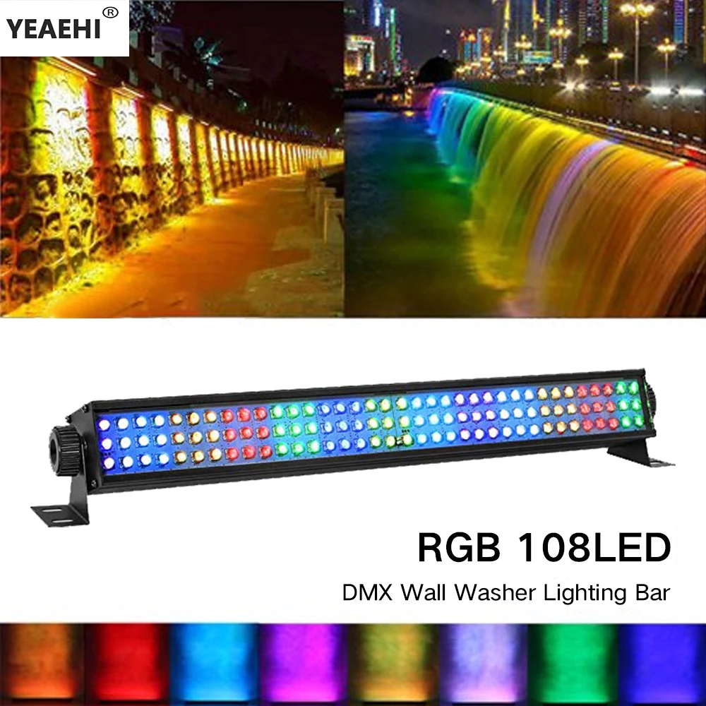 

108 светодиодный RGB диско-светильник, светодиодный сценический светильник, Рождественская атмосфера, бар, освещение, настенный светильник для бара, DJ, дома, ktv