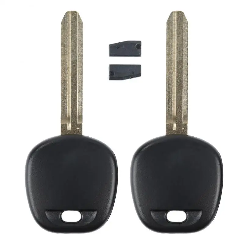 

2 pcs Car Fob Key Uncut Car Ignition Transponder Key Replacement for Toyota 44d-pt 4D 67 Auto Replacement Parts