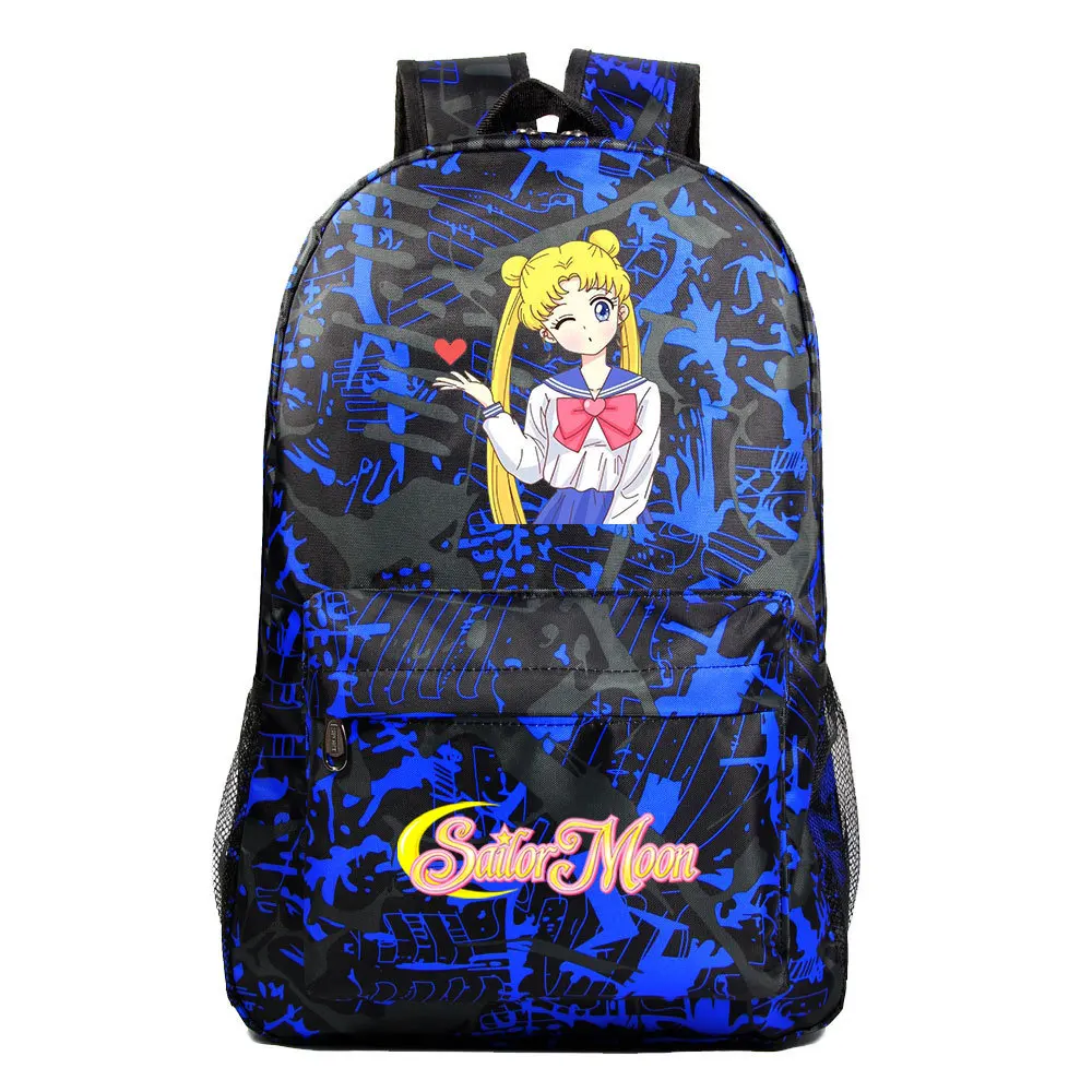 

Anime Cartoon Canvas Backpack Casual Teenger Packsack Unisex Student Zipper Schoolbag High Quality Knapsack Travel Laptop Bag