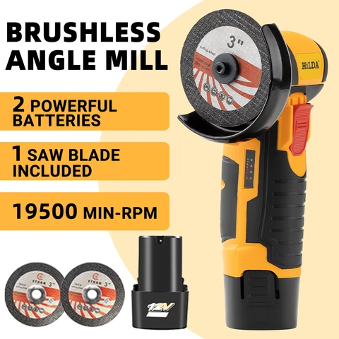 HILDA Бесщеточная Угловая Шлифовальная Машина 12В
