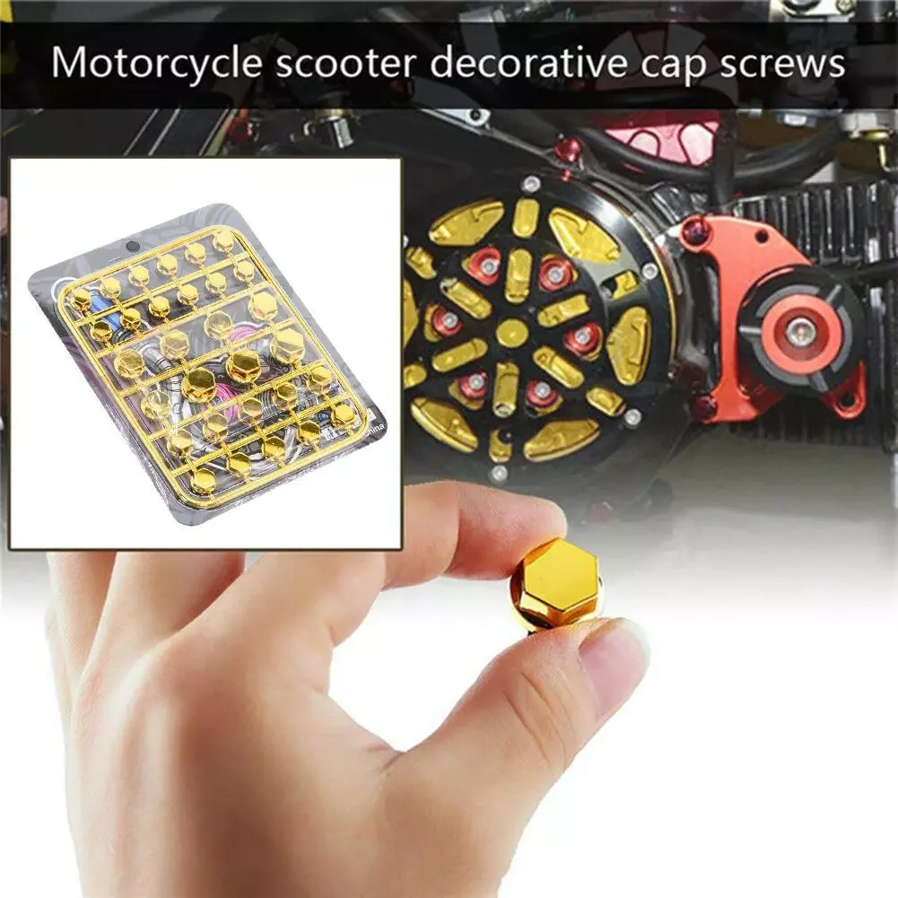 

Screw Nut Cap Covers Motorcycle Head Body Screw Cap Cover Decorative Engine Nut Bolt Caps Car Accessories