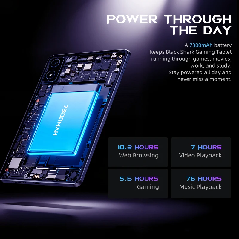 Фото Новый игровой планшет Black Shark, глобальная версия, Qualcomm 8S Gen 3, 8,8 дюйма, 144 Гц, 7300 мАч, Bluetooth 5,4 №2