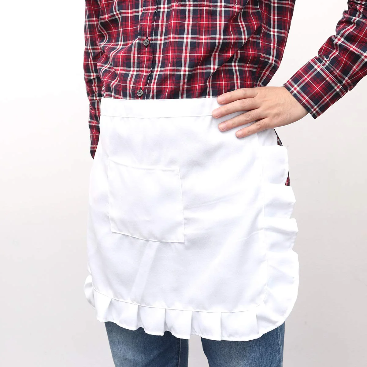 Цветочный Кухонный Фартук с короткой талией 2 шт. кружевной нагрудник