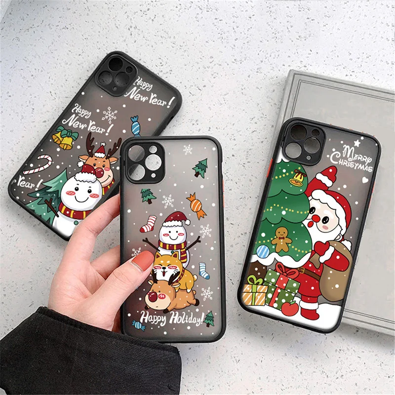 

Christmas Santa Claus Elk Phone Case For Huawei P Smart 2021 P50 Pro P40 Lite Mate 50 Nova 5T 9 10 Honor 20 30 50 60 70 9X Cover