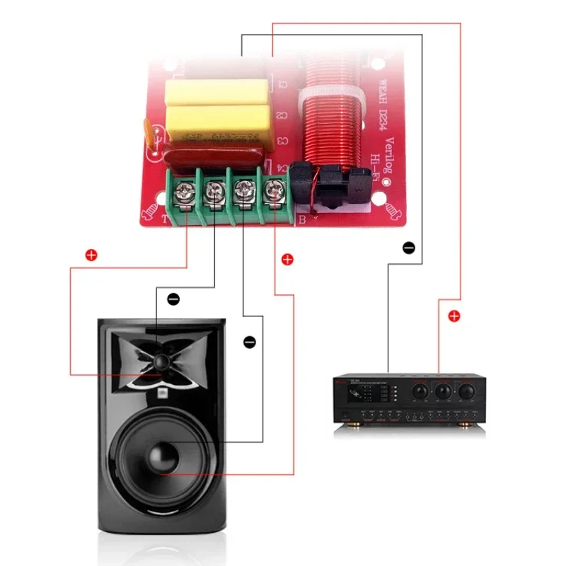 Плата делителя частоты динамика 2-полосный высокие Hi-Fi аудио кроссоверный фильтр