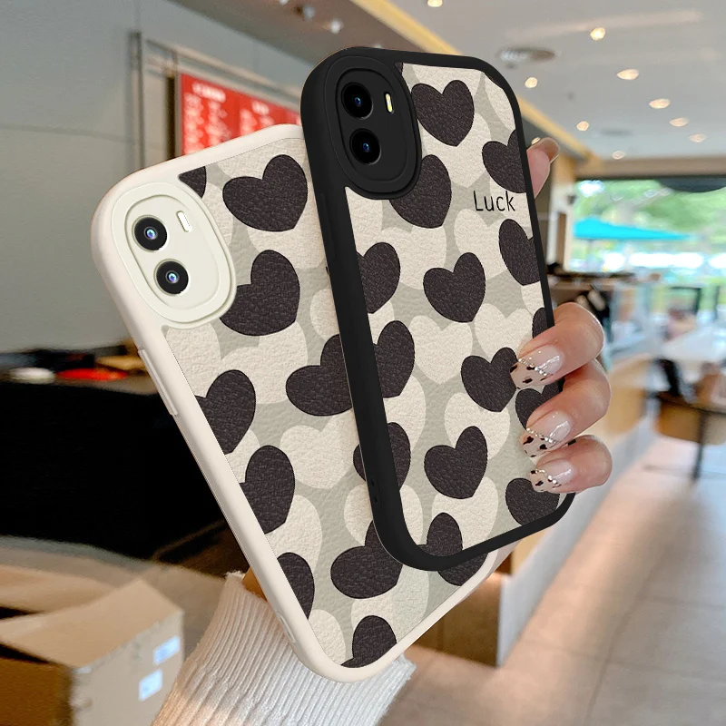 

Black and White Love Case for vivo Y15A Y15S Y10 t1 Y01 iQOO U5X U3 Y12 S Y15 Y17 Y19 Y20 Y21 G Y33T Y3 S 2020 Y30g Y50 IQOO U1x